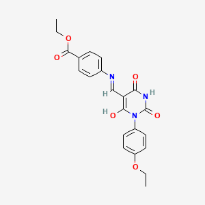 ethyl 4-({[1-(4-ethoxyphenyl)-2,4,6-trioxotetrahydro-5(2H)-pyrimidinylidene]methyl}amino)benzoate