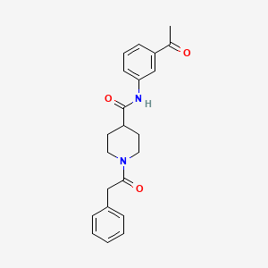 N-(3-acetylphenyl)-1-(2-phenylacetyl)piperidine-4-carboxamide