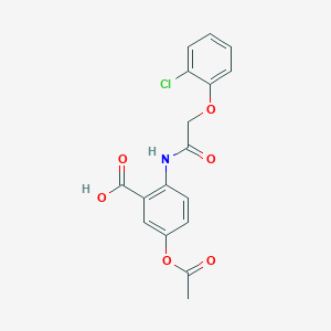 5-(acetyloxy)-2-{[(2-chlorophenoxy)acetyl]amino}benzoic acid