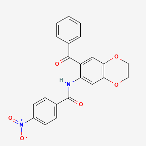 N-(7-benzoyl-2,3-dihydro-1,4-benzodioxin-6-yl)-4-nitrobenzamide