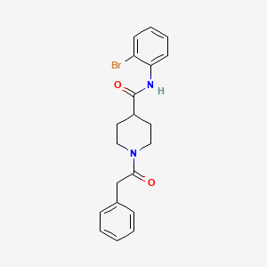 molecular formula C20H21BrN2O2 B3665576 N-(2-bromophenyl)-1-(phenylacetyl)-4-piperidinecarboxamide 