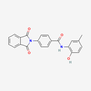 molecular formula C22H16N2O4 B3665579 4-(1,3-dioxo-1,3-dihydro-2H-isoindol-2-yl)-N-(2-hydroxy-5-methylphenyl)benzamide 