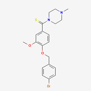 1-({4-[(4-bromobenzyl)oxy]-3-methoxyphenyl}carbonothioyl)-4-methylpiperazine