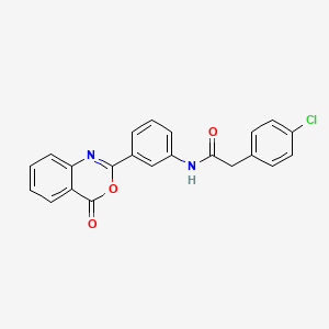 molecular formula C22H15ClN2O3 B3665593 2-(4-chlorophenyl)-N-[3-(4-oxo-4H-3,1-benzoxazin-2-yl)phenyl]acetamide CAS No. 444144-40-5