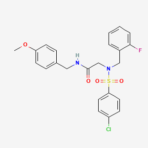 N~2~-[(4-chlorophenyl)sulfonyl]-N~2~-(2-fluorobenzyl)-N-(4-methoxybenzyl)glycinamide