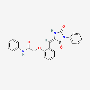 2-{2-[(E)-(2,5-dioxo-1-phenylimidazolidin-4-ylidene)methyl]phenoxy}-N-phenylacetamide