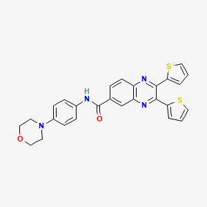 N-(4-morpholin-4-ylphenyl)-2,3-dithiophen-2-ylquinoxaline-6-carboxamide