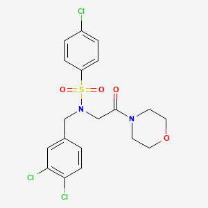 molecular formula C19H19Cl3N2O4S B3665661 4-chloro-N-(3,4-dichlorobenzyl)-N-[2-(4-morpholinyl)-2-oxoethyl]benzenesulfonamide 