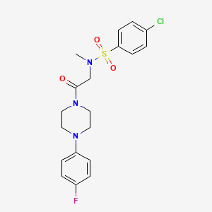 molecular formula C19H21ClFN3O3S B3665669 4-chloro-N-{2-[4-(4-fluorophenyl)-1-piperazinyl]-2-oxoethyl}-N-methylbenzenesulfonamide 