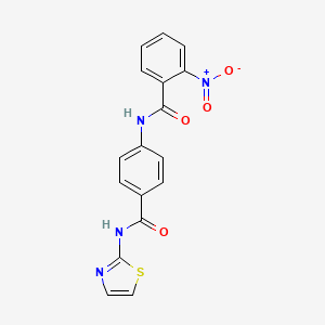 2-nitro-N-[4-(1,3-thiazol-2-ylcarbamoyl)phenyl]benzamide