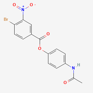 molecular formula C15H11BrN2O5 B3665697 4-(acetylamino)phenyl 4-bromo-3-nitrobenzoate 