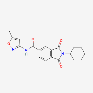 2-cyclohexyl-N-(5-methyl-3-isoxazolyl)-1,3-dioxo-5-isoindolinecarboxamide