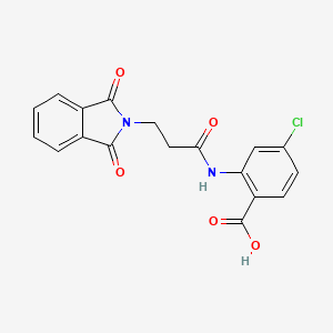 4-chloro-2-{[3-(1,3-dioxo-1,3-dihydro-2H-isoindol-2-yl)propanoyl]amino}benzoic acid