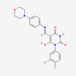 1-(3-chloro-4-methylphenyl)-5-({[4-(4-morpholinyl)phenyl]amino}methylene)-2,4,6(1H,3H,5H)-pyrimidinetrione