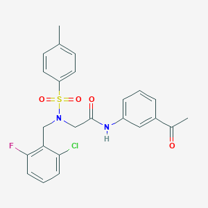 N-(3-acetylphenyl)-N~2~-(2-chloro-6-fluorobenzyl)-N~2~-[(4-methylphenyl)sulfonyl]glycinamide