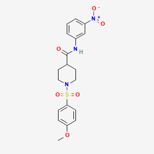 molecular formula C19H21N3O6S B3665866 1-(4-methoxyphenyl)sulfonyl-N-(3-nitrophenyl)piperidine-4-carboxamide 