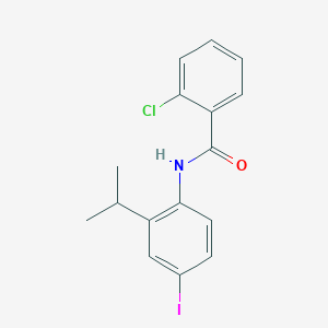 2-chloro-N-[4-iodo-2-(propan-2-yl)phenyl]benzamide