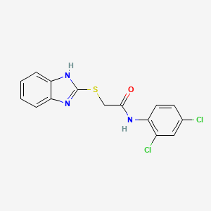 molecular formula C15H11Cl2N3OS B3665906 2-(1H-1,3-BENZIMIDAZOL-2-YLSULFANYL)-N~1~-(2,4-DICHLOROPHENYL)ACETAMIDE 