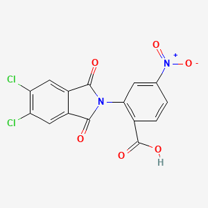 molecular formula C15H6Cl2N2O6 B3665912 2-(5,6-dichloro-1,3-dioxo-1,3-dihydro-2H-isoindol-2-yl)-4-nitrobenzoic acid 