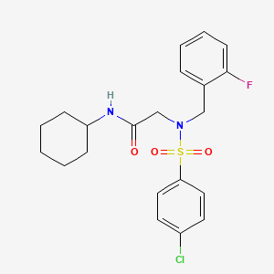 N~2~-[(4-chlorophenyl)sulfonyl]-N~1~-cyclohexyl-N~2~-(2-fluorobenzyl)glycinamide