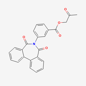 molecular formula C24H17NO5 B3665959 2-oxopropyl 3-(5,7-dioxo-5,7-dihydro-6H-dibenzo[c,e]azepin-6-yl)benzoate 