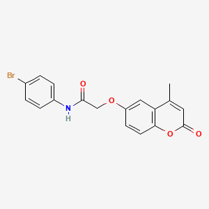 molecular formula C18H14BrNO4 B3666010 N-(4-bromophenyl)-2-[(4-methyl-2-oxo-2H-chromen-6-yl)oxy]acetamide 