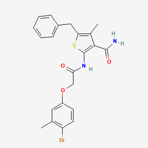 5-BENZYL-2-[2-(4-BROMO-3-METHYLPHENOXY)ACETAMIDO]-4-METHYLTHIOPHENE-3-CARBOXAMIDE