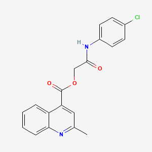 2-(4-CHLOROANILINO)-2-OXOETHYL 2-METHYL-4-QUINOLINECARBOXYLATE