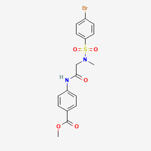 molecular formula C17H17BrN2O5S B3666091 methyl 4-({N-[(4-bromophenyl)sulfonyl]-N-methylglycyl}amino)benzoate 