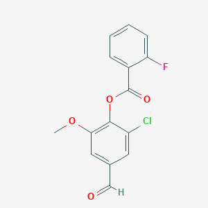 (2-Chloro-4-formyl-6-methoxyphenyl) 2-fluorobenzoate