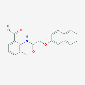 molecular formula C20H17NO4 B3666114 3-methyl-2-{[(2-naphthyloxy)acetyl]amino}benzoic acid 