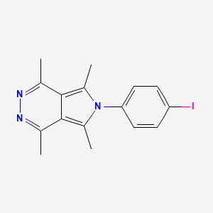 molecular formula C16H16IN3 B3666132 6-(4-iodophenyl)-1,4,5,7-tetramethyl-6H-pyrrolo[3,4-d]pyridazine 