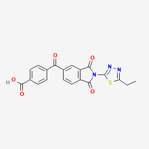 4-{[2-(5-ethyl-1,3,4-thiadiazol-2-yl)-1,3-dioxo-2,3-dihydro-1H-isoindol-5-yl]carbonyl}benzoic acid