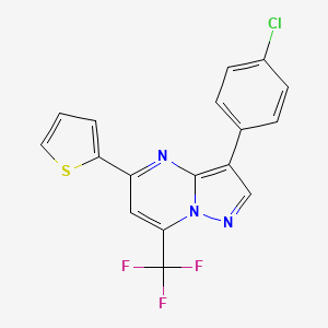 3-(4-Chlorophenyl)-5-(thiophen-2-yl)-7-(trifluoromethyl)pyrazolo[1,5-a]pyrimidine