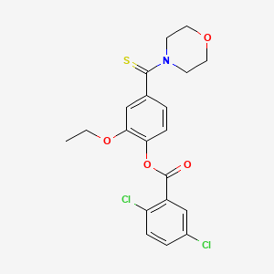 molecular formula C20H19Cl2NO4S B3666172 [2-Ethoxy-4-(morpholine-4-carbothioyl)phenyl] 2,5-dichlorobenzoate 