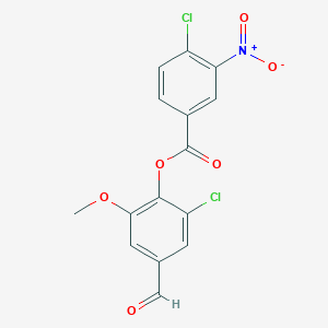 (2-Chloro-4-formyl-6-methoxyphenyl) 4-chloro-3-nitrobenzoate