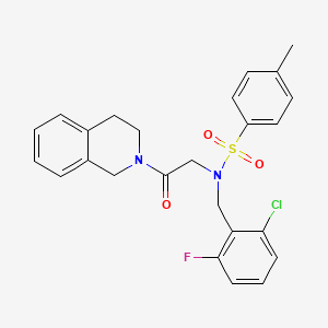 N-(2-chloro-6-fluorobenzyl)-N-[2-(3,4-dihydroisoquinolin-2(1H)-yl)-2-oxoethyl]-4-methylbenzenesulfonamide