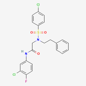 N~1~-(3-chloro-4-fluorophenyl)-N~2~-[(4-chlorophenyl)sulfonyl]-N~2~-(2-phenylethyl)glycinamide