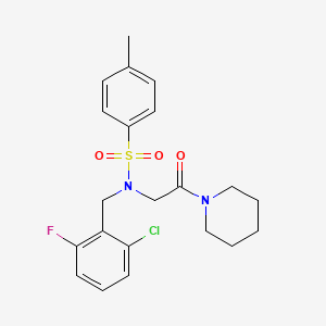 N-(2-chloro-6-fluorobenzyl)-4-methyl-N-[2-oxo-2-(piperidin-1-yl)ethyl]benzenesulfonamide