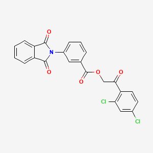 molecular formula C23H13Cl2NO5 B3666308 2-(2,4-dichlorophenyl)-2-oxoethyl 3-(1,3-dioxo-1,3-dihydro-2H-isoindol-2-yl)benzoate 