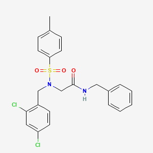 molecular formula C23H22Cl2N2O3S B3666317 N~1~-benzyl-N~2~-(2,4-dichlorobenzyl)-N~2~-[(4-methylphenyl)sulfonyl]glycinamide 