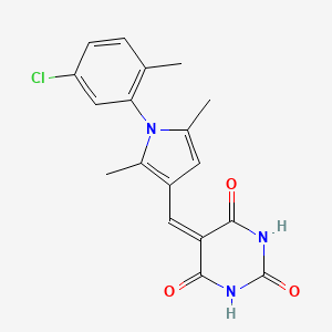 5-{[1-(5-chloro-2-methylphenyl)-2,5-dimethyl-1H-pyrrol-3-yl]methylidene}pyrimidine-2,4,6(1H,3H,5H)-trione