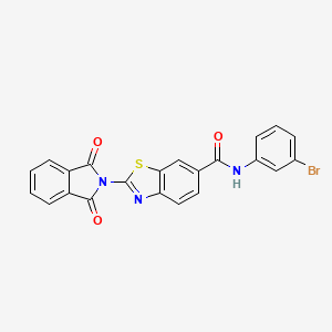 molecular formula C22H12BrN3O3S B3666350 N-(3-bromophenyl)-2-(1,3-dioxoisoindol-2-yl)-1,3-benzothiazole-6-carboxamide 