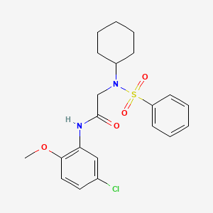 N-(5-chloro-2-methoxyphenyl)-N~2~-cyclohexyl-N~2~-(phenylsulfonyl)glycinamide