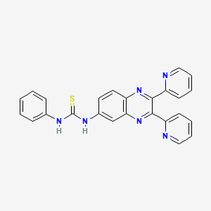 molecular formula C25H18N6S B3666377 1-(2,3-dipyridin-2-ylquinoxalin-6-yl)-3-phenylthiourea 