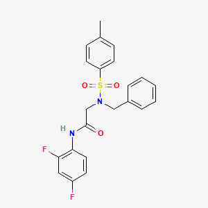 molecular formula C22H20F2N2O3S B3666394 N~2~-benzyl-N~1~-(2,4-difluorophenyl)-N~2~-[(4-methylphenyl)sulfonyl]glycinamide 