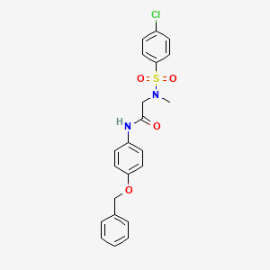 N~1~-[4-(benzyloxy)phenyl]-N~2~-[(4-chlorophenyl)sulfonyl]-N~2~-methylglycinamide