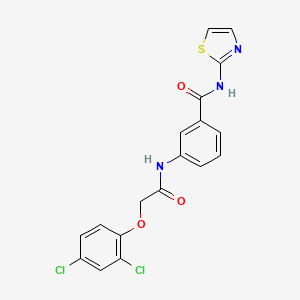 molecular formula C18H13Cl2N3O3S B3666427 3-[2-(2,4-DICHLOROPHENOXY)ACETAMIDO]-N-(1,3-THIAZOL-2-YL)BENZAMIDE 