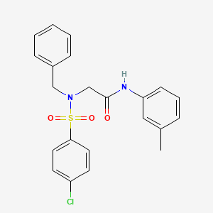 N~2~-benzyl-N~2~-[(4-chlorophenyl)sulfonyl]-N~1~-(3-methylphenyl)glycinamide