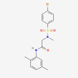 2-[(4-bromophenyl)sulfonyl-methylamino]-N-(2,5-dimethylphenyl)acetamide